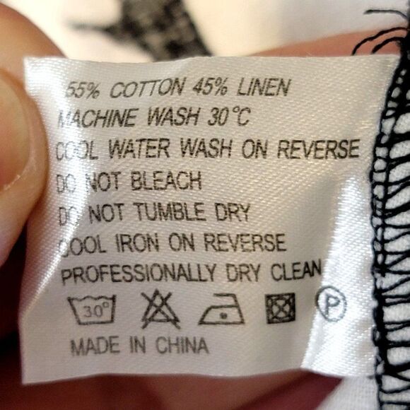 Modcoth Fever London Linen Sleeveless Midi Dress Womens 8 Polka Dot Black White - Picture 9 of 13